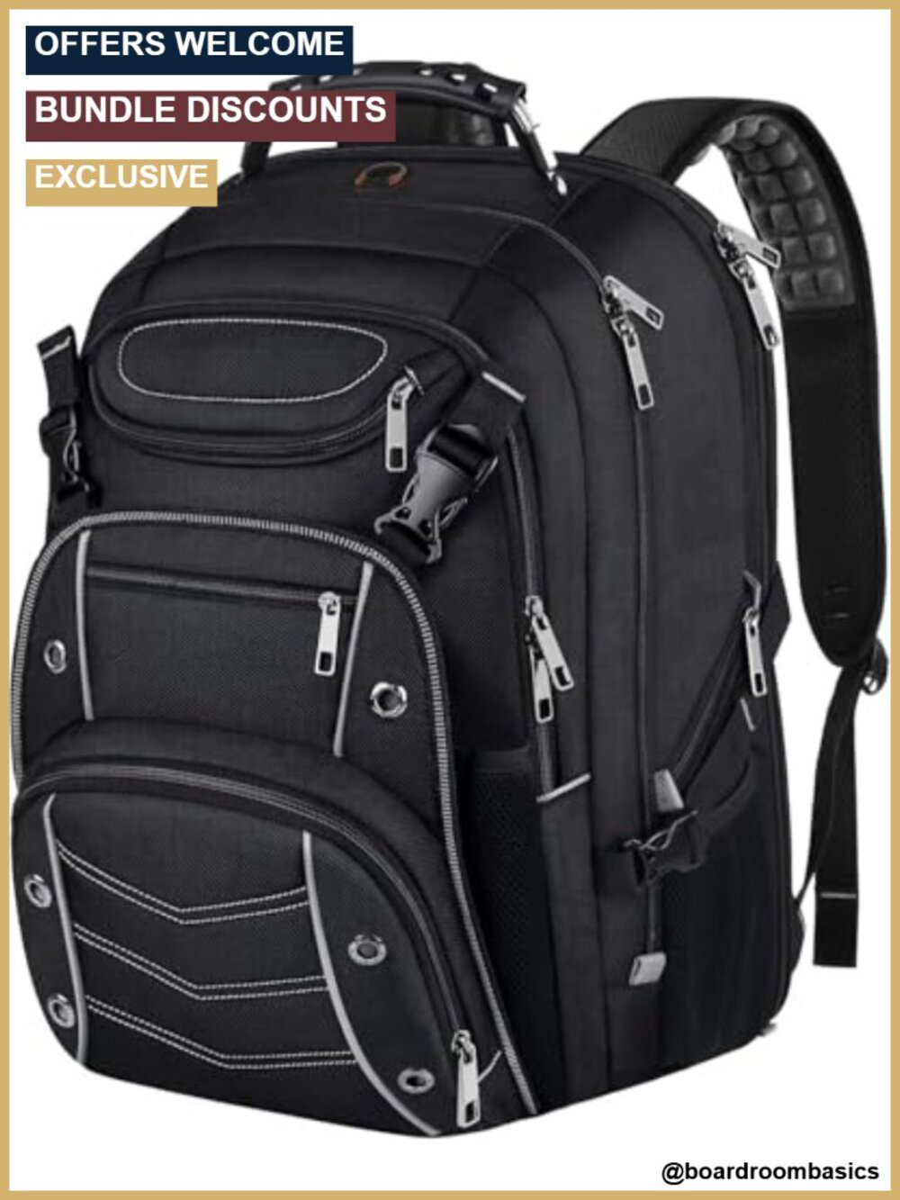 Extra Large 60L Travel Laptop Backpack TSA Approved RFID Anti-Theft for 17-19"